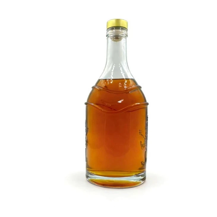 Heritage Lion Relief Brandy Glass Bottle high quality